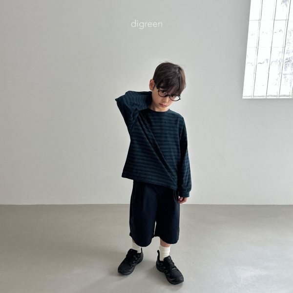 Digreen 素色坑條中筒襪 白綠咖組