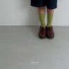 Digreen 素色坑條中筒襪 白綠咖組