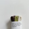 Digreen 素色坑條中筒襪 白綠咖組